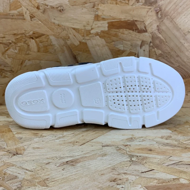 Geox Aril-Turnschuhe für Kinder – Marineblau/Silber