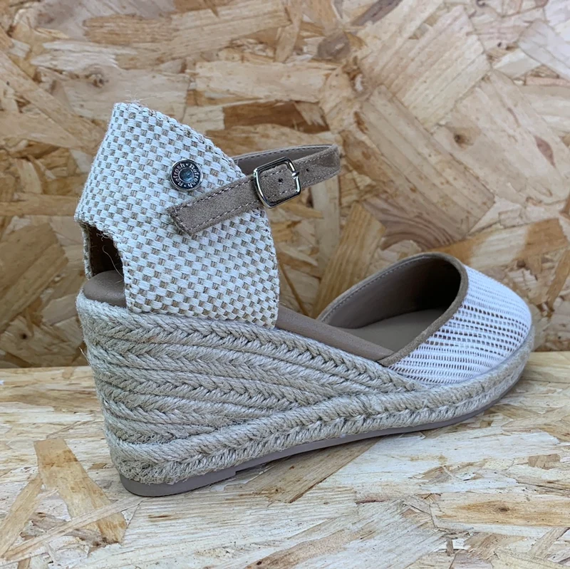 Refresh Modische Damen-Keilsandalen – Taupe