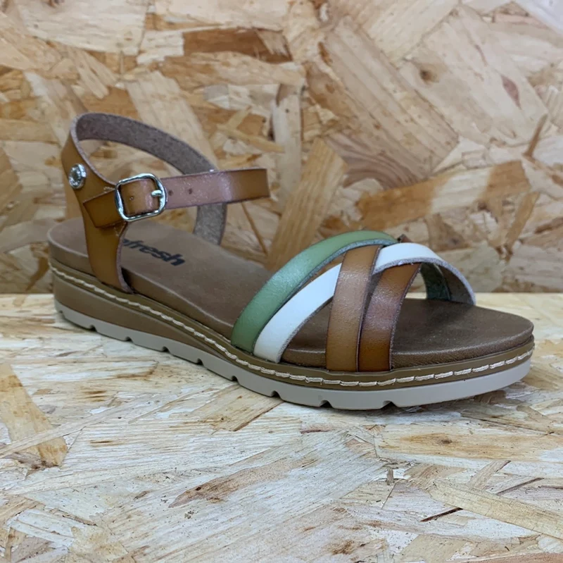 Refresh Damenmode-Sandalen – Taupe
