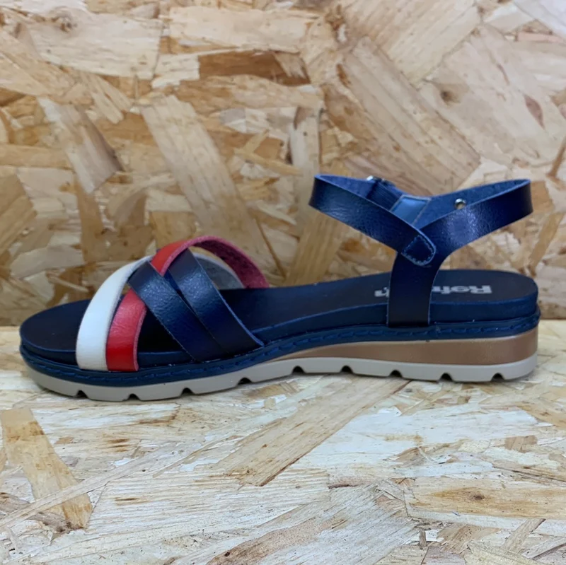 Refresh Damenmode-Sandalen – Marineblau