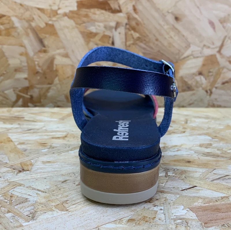 Refresh Damenmode-Sandalen – Marineblau