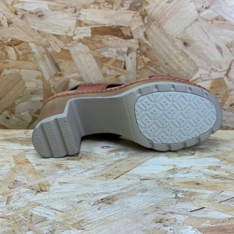 Refresh Damenmode-Sandalen mit hohem Absatz – Kamel