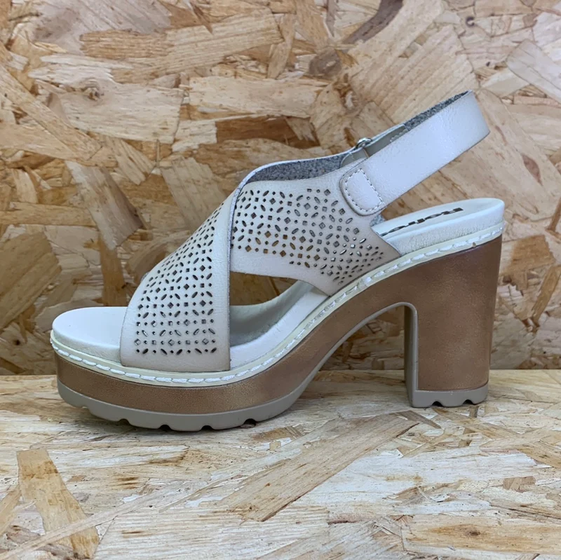Refresh Modische High-Heel-Sandalen für Damen – Eisgrau