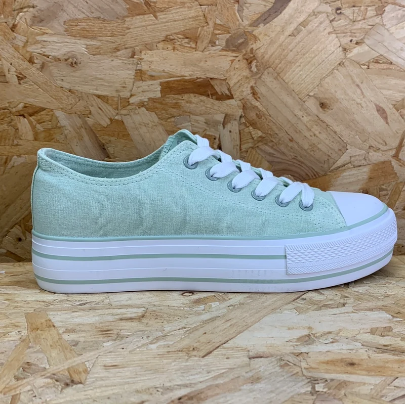 Refresh Modische Plateau-Sneaker für Damen – Aqua