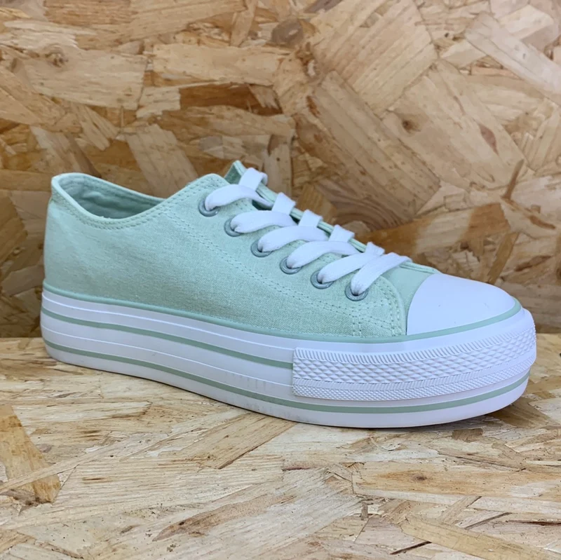 Refresh Modische Plateau-Sneaker für Damen – Aqua