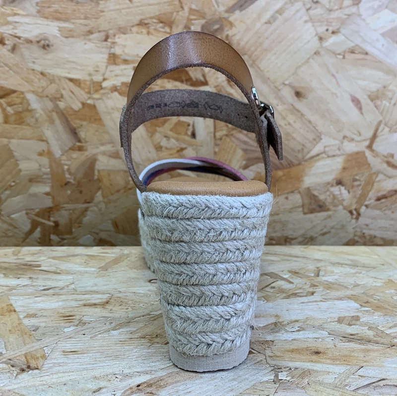 Refresh Modische Damen-Keilsandalen – Taupe
