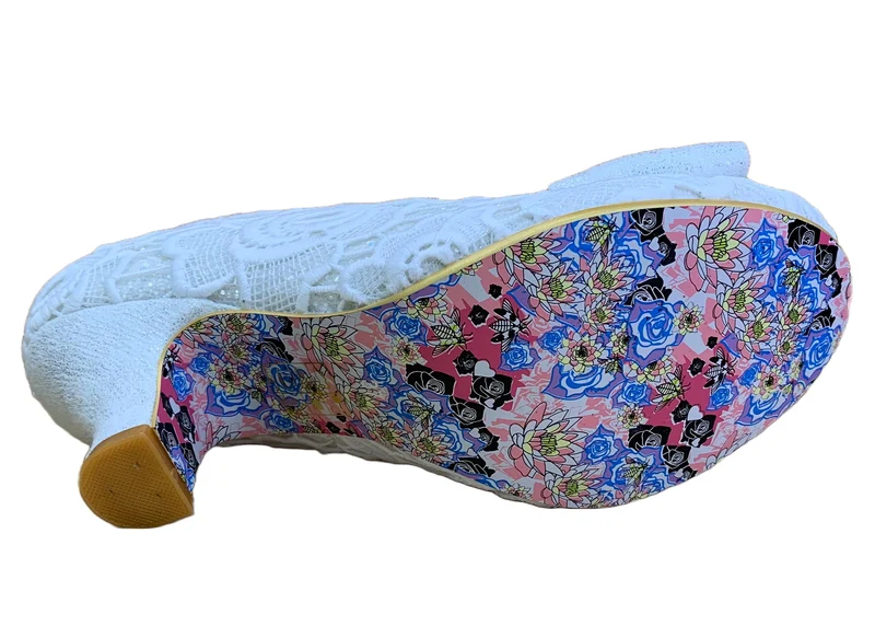 Irregular Choice Dazzle Razzle High Heels für Damen – Creme