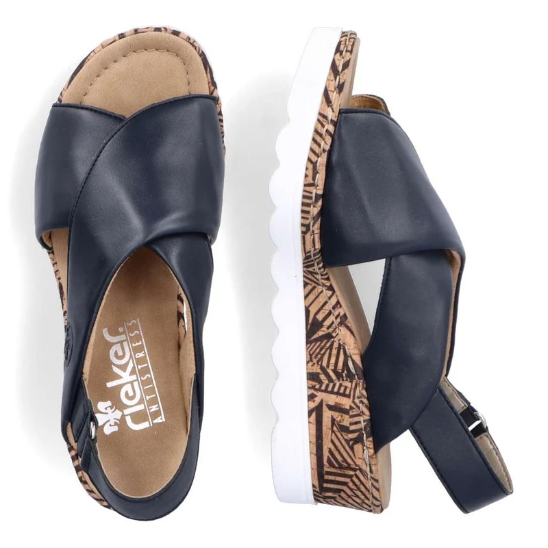 Rieker Damenmode-Sandale – Blau