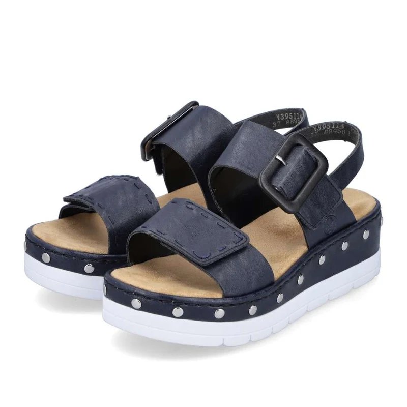 Rieker Damenmode-Sandale – Blau