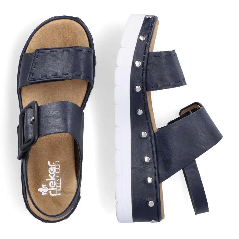 Rieker Damenmode-Sandale – Blau