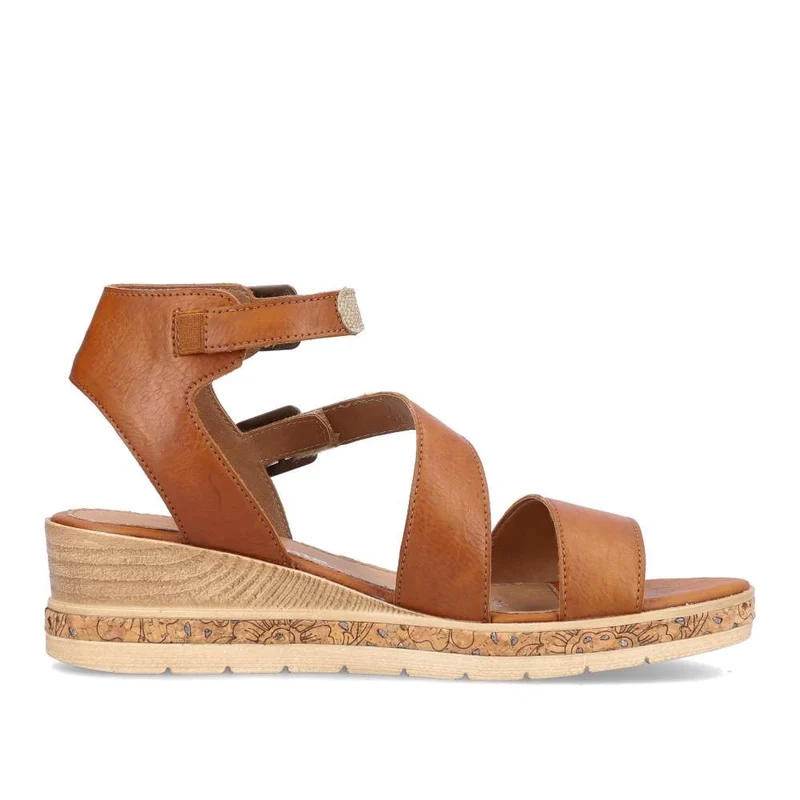 Remonte Modische Keilsandalette für Damen – Braun
