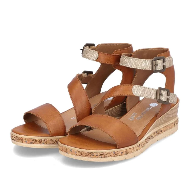 Remonte Modische Keilsandalette für Damen – Braun
