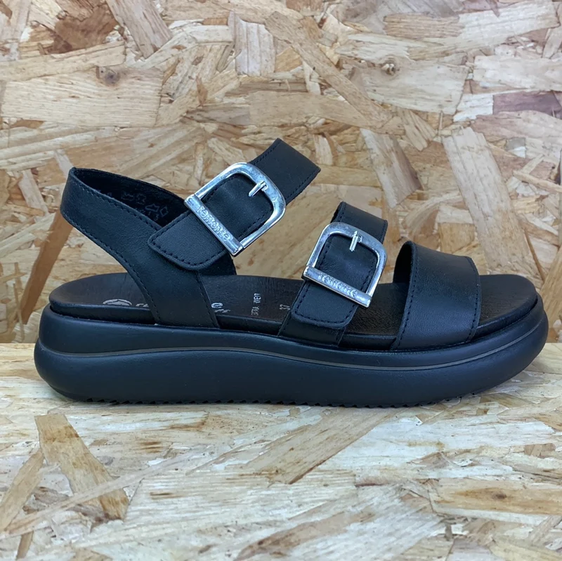 Remonte Mode-Plateau-Sandale für Damen – Schwarz