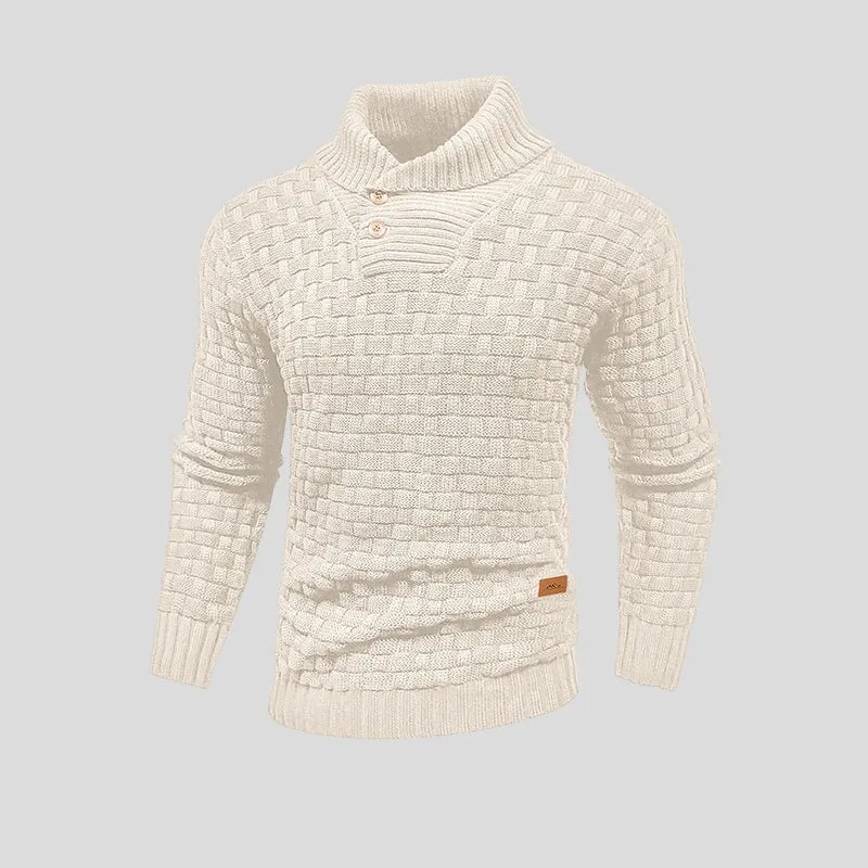 Lukas | Herren Rollkragen Strickpullover mit Zopfmuster