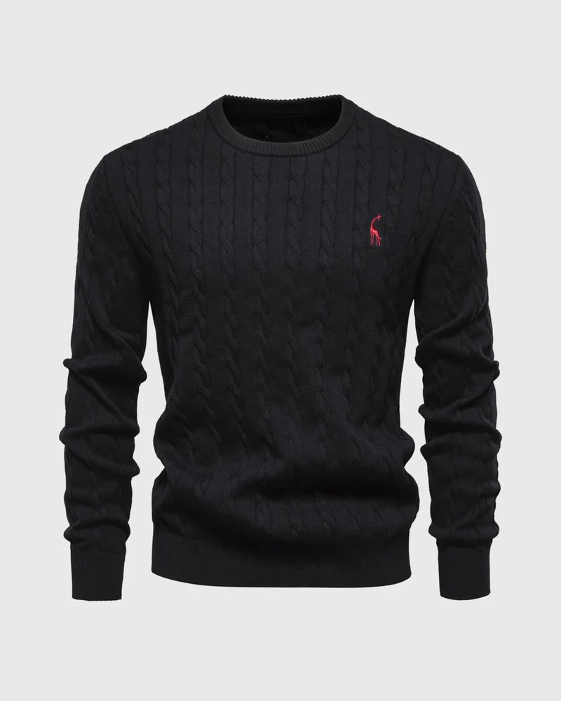 Bastian | Herren Zopfmuster Langarm Strickpullover