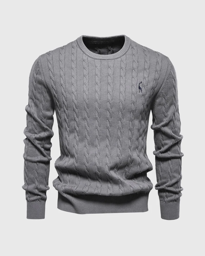 Bastian | Herren Zopfmuster Langarm Strickpullover
