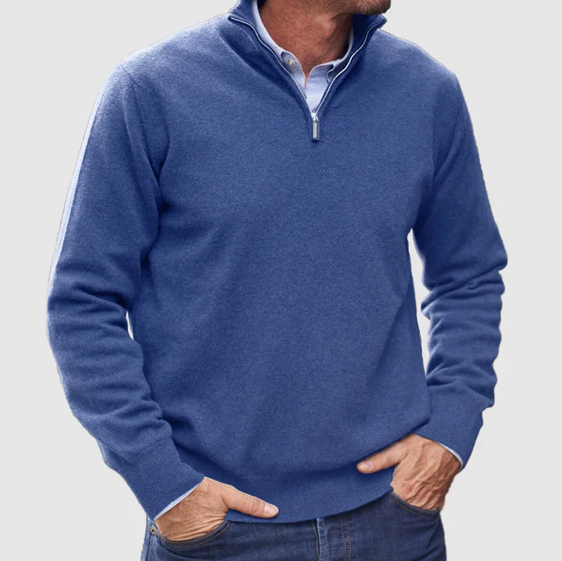 Erasmus | Herren Half-Zip Pullover Langarm Strickpullover