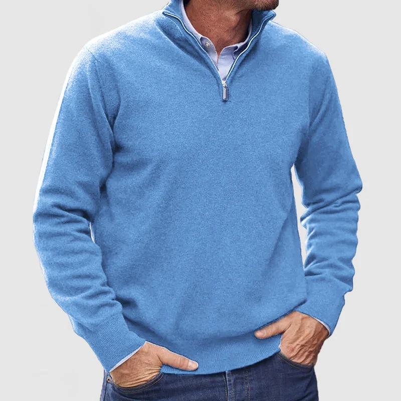 Erasmus | Herren Half-Zip Pullover Langarm Strickpullover