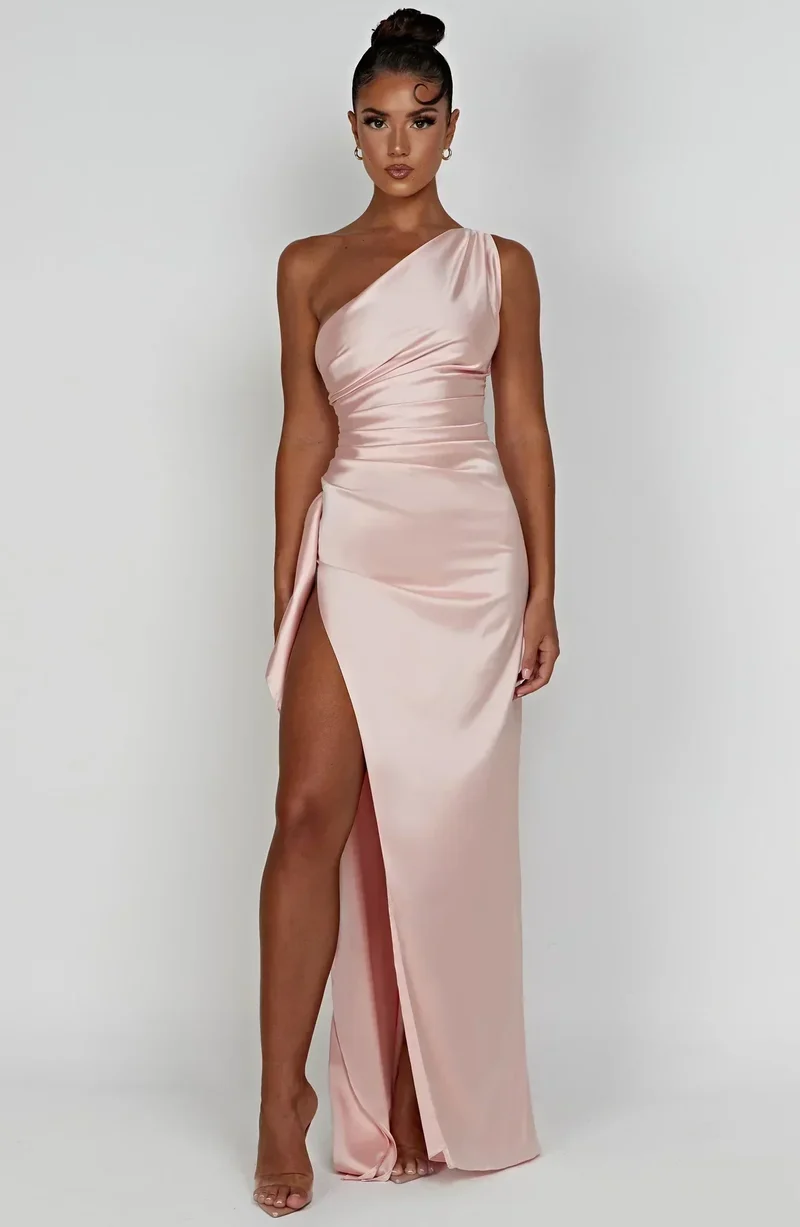 Violetta | Damen One Shoulder Maxikleid