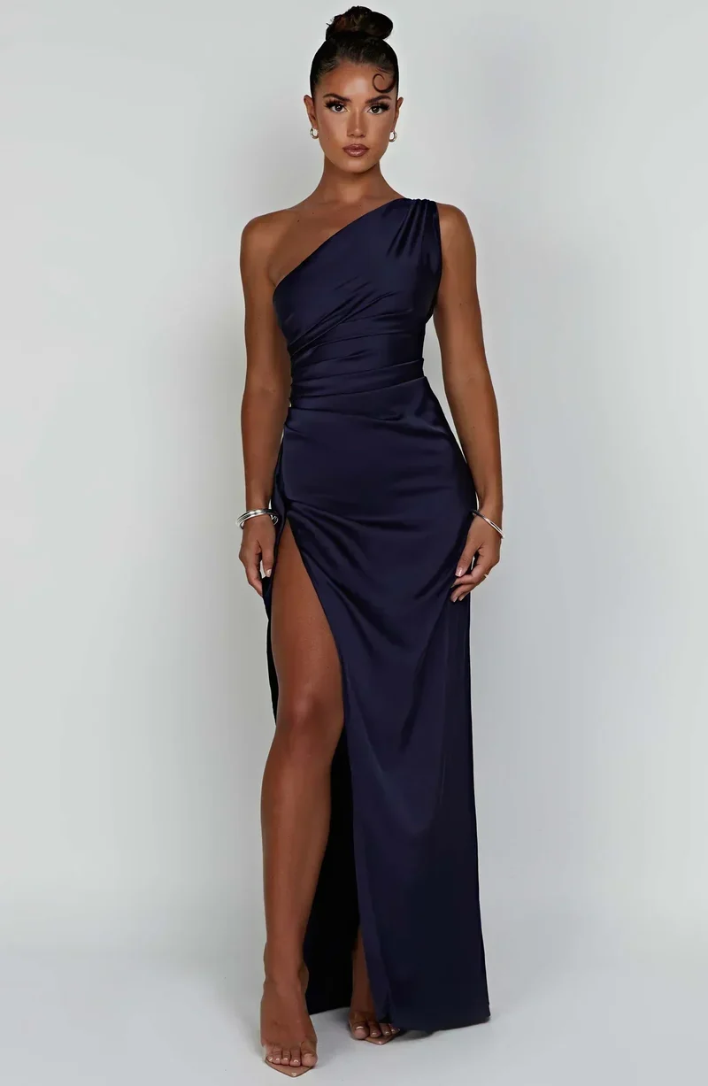 Violetta | Damen One Shoulder Maxikleid