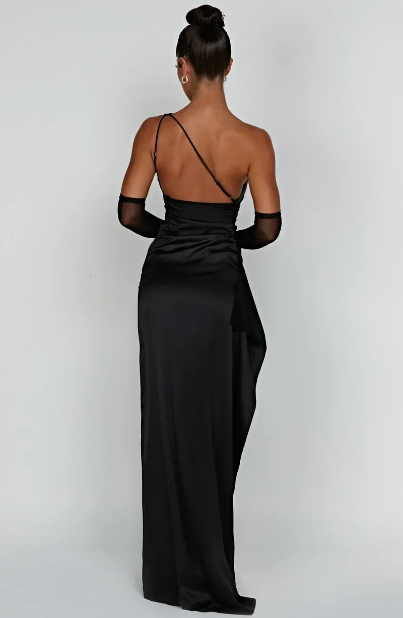 Violetta | Damen One Shoulder Maxikleid