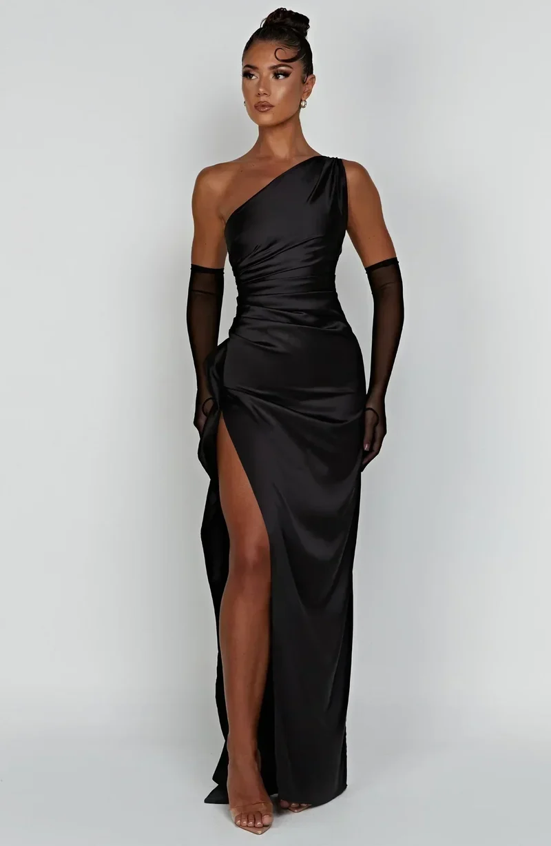 Violetta | Damen One Shoulder Maxikleid