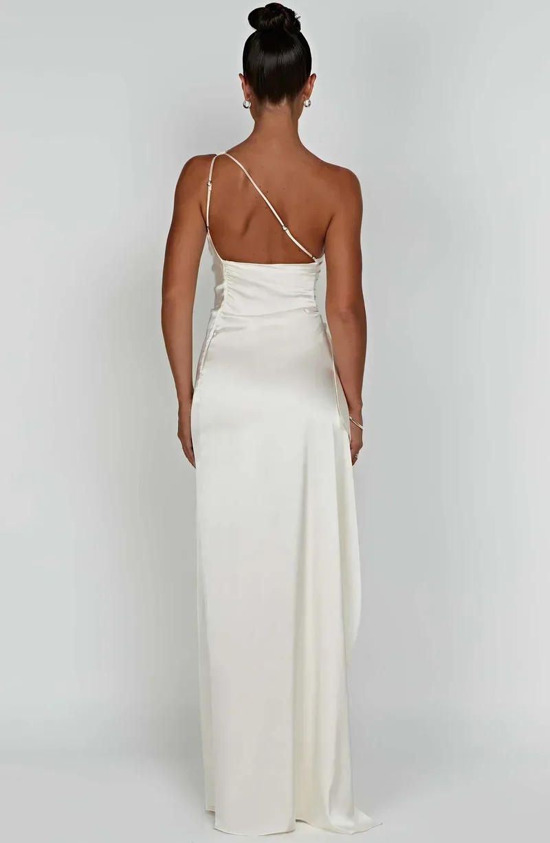 Violetta | Damen One Shoulder Maxikleid