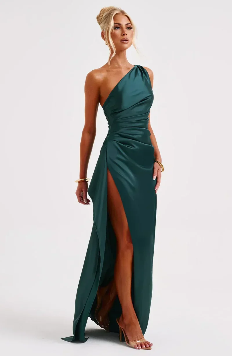 Violetta | Damen One Shoulder Maxikleid