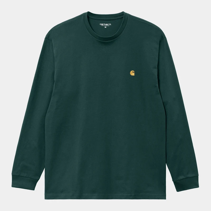 Carhartt WIP Herren Chase Langarm-T-Shirt – Botanic