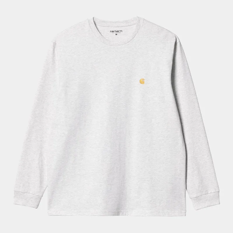 Carhartt WIP Herren Chase Langarm-T-Shirt – Ash Heather
