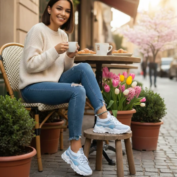 Friederike | Damen Atmungsaktive Mesh Sneaker