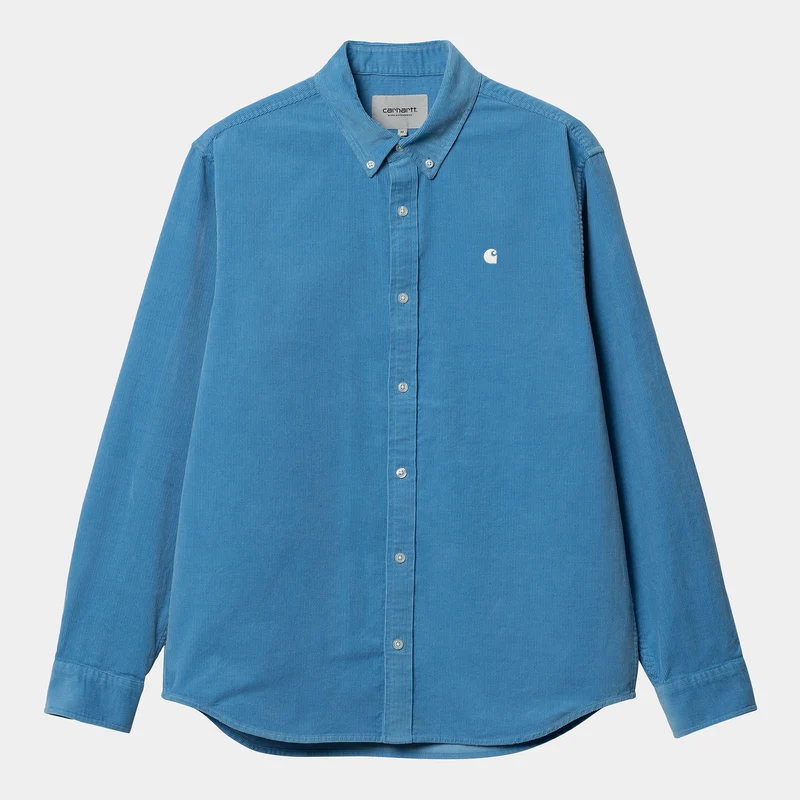 Carhartt WIP Herren Madison Langarmhemd – Piscine