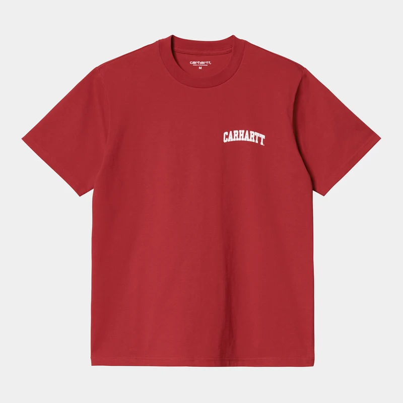 Carhartt WIP Kurzärmliges Herren-T-Shirt mit University-Schriftzug – Arcade