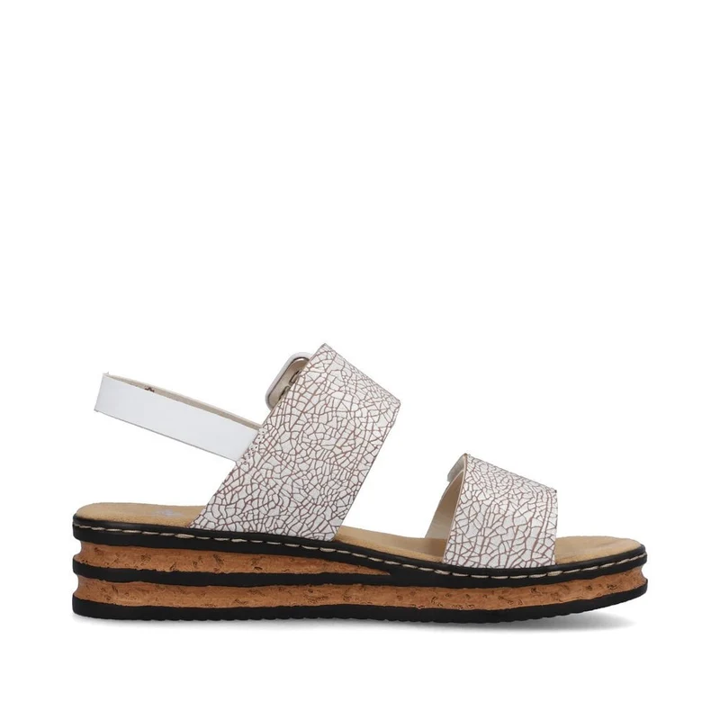 Rieker Damenmode-Sandale – Weiß