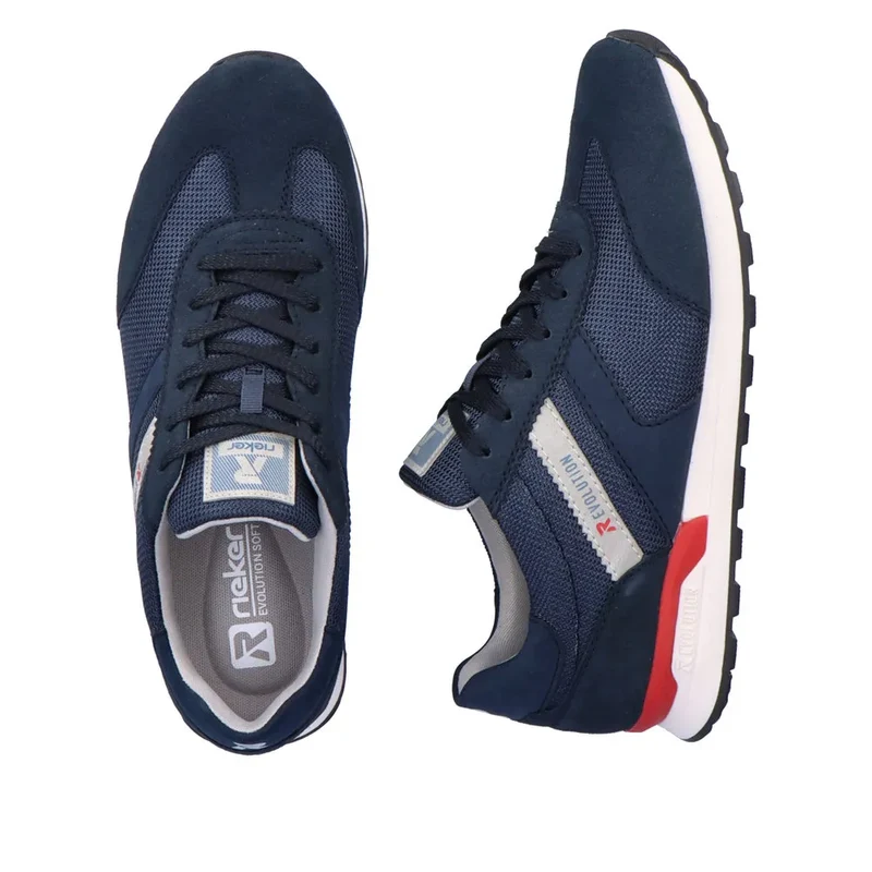 Rieker Mens Revolution Fashion Trainer – Marineblau
