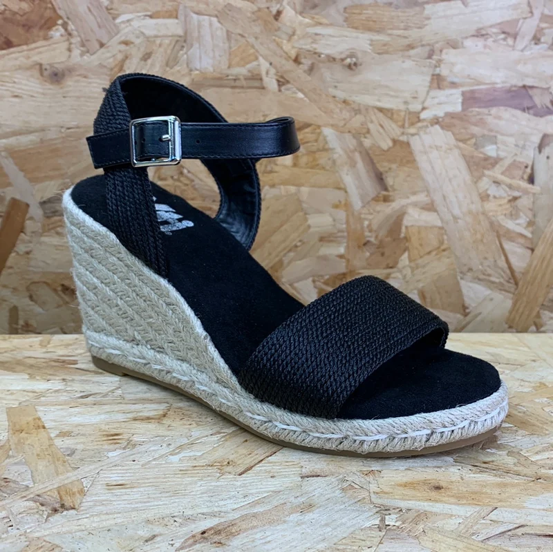 Xti Mode-Keilsandalen für Damen – Schwarz