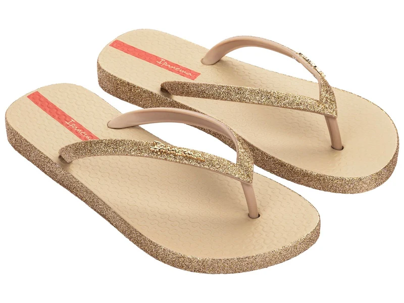 Ipanema Maxi Glow Glitzer-Sandalen für Damen – Gold