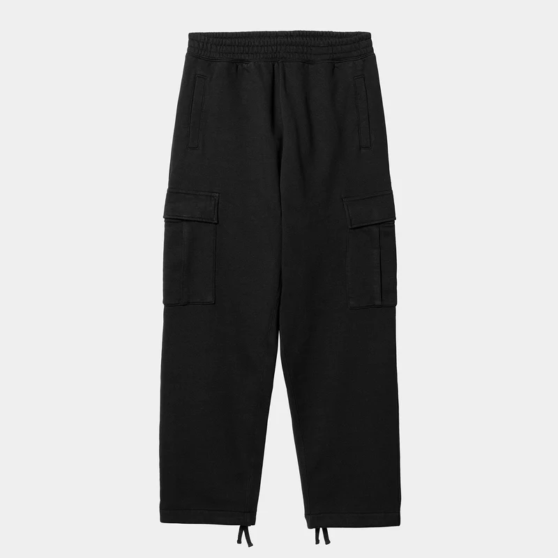 Carhartt WIP Herren Wade Sweathose – Black Stone Washed