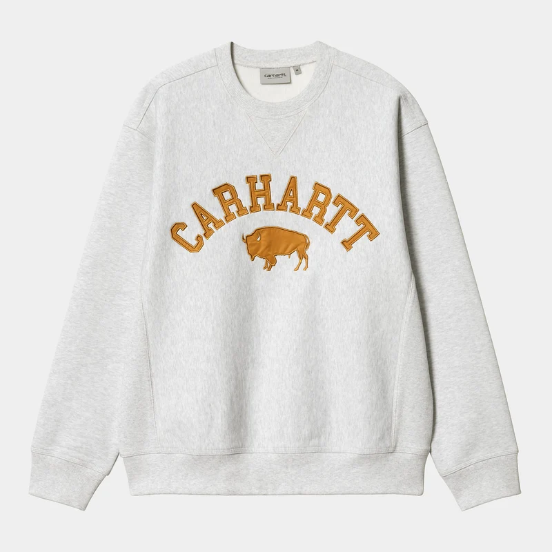Carhartt WIP Herren Locker Sweat Top – Ash Heather / Braun