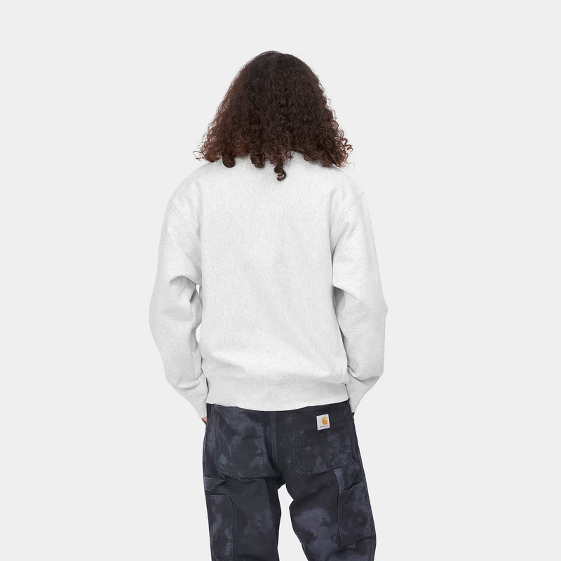 Carhartt WIP Herren Locker Sweat Top – Ash Heather / Braun