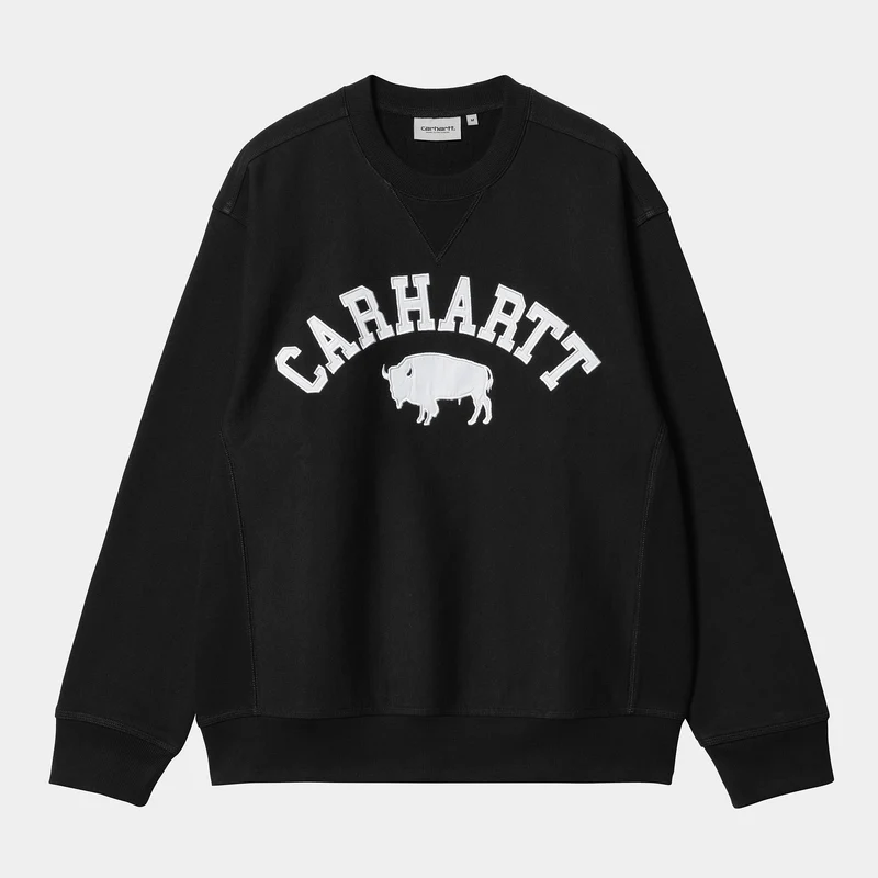 Carhartt WIP Herren Locker Sweat Top – Schwarz / Weiß