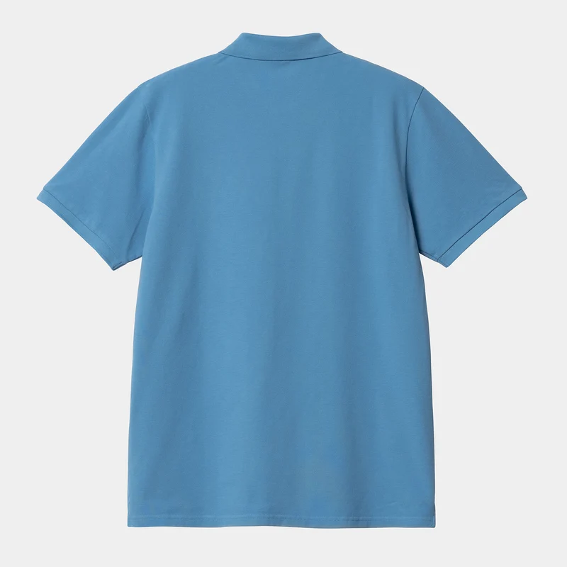 Carhartt WIP Herren Chase Pique Kurzarm-Poloshirt – Piscine