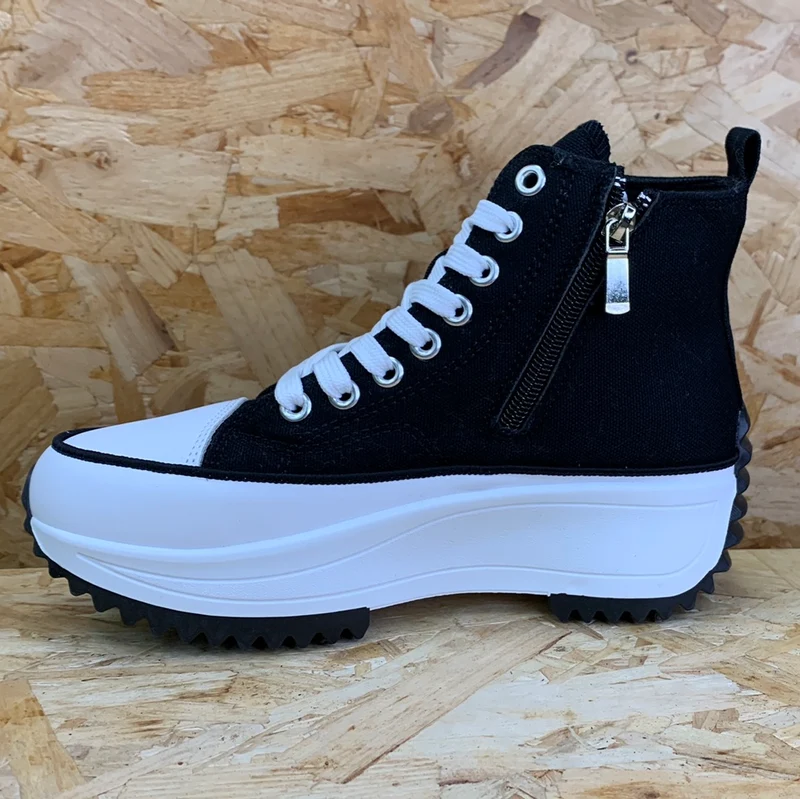 Refresh Modische High-Top-Sneaker für Damen – Schwarz