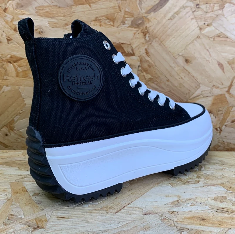 Refresh Modische High-Top-Sneaker für Damen – Schwarz