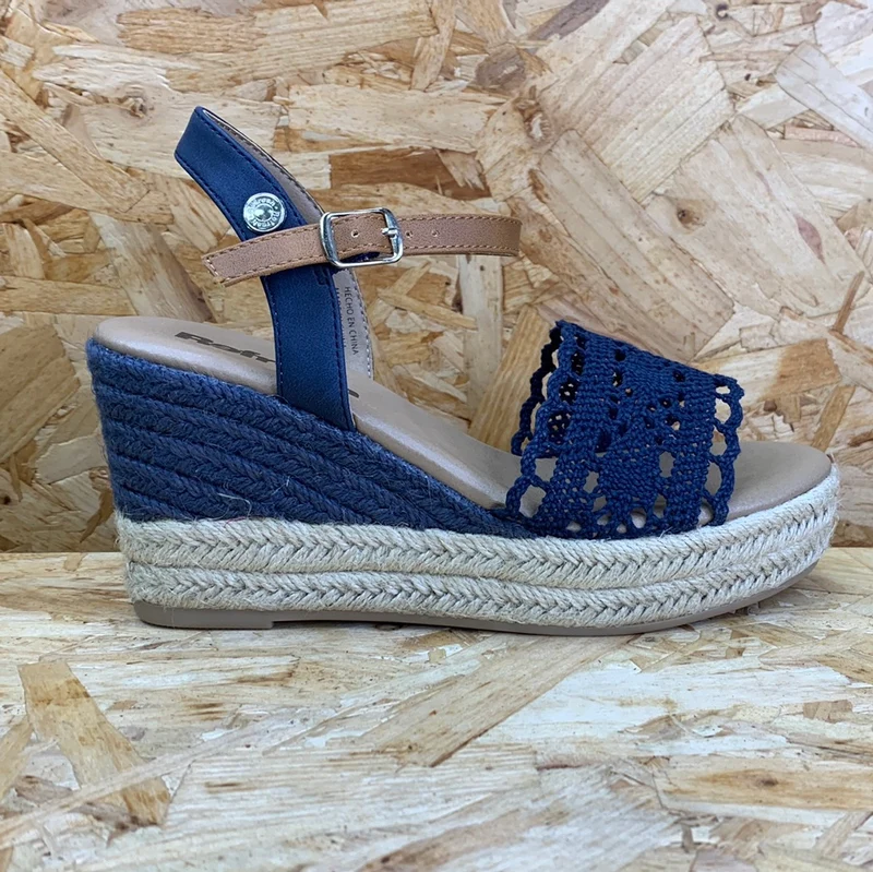 Refresh Mode-Keilsandalen für Damen – Marineblau