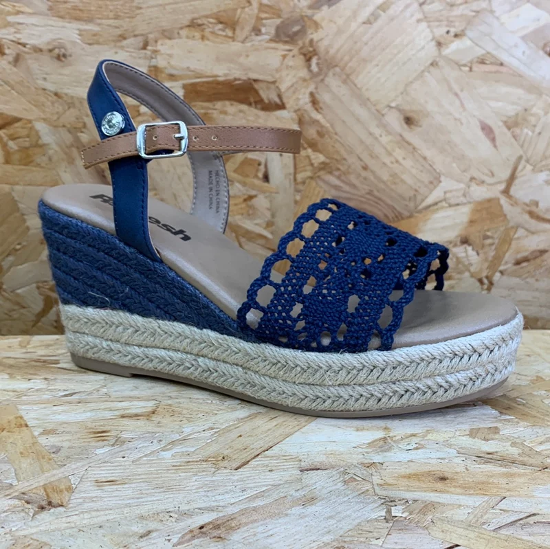 Refresh Mode-Keilsandalen für Damen – Marineblau