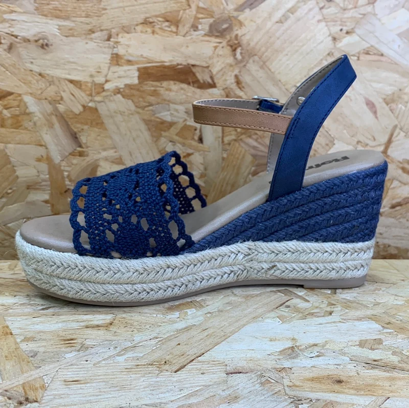 Refresh Mode-Keilsandalen für Damen – Marineblau