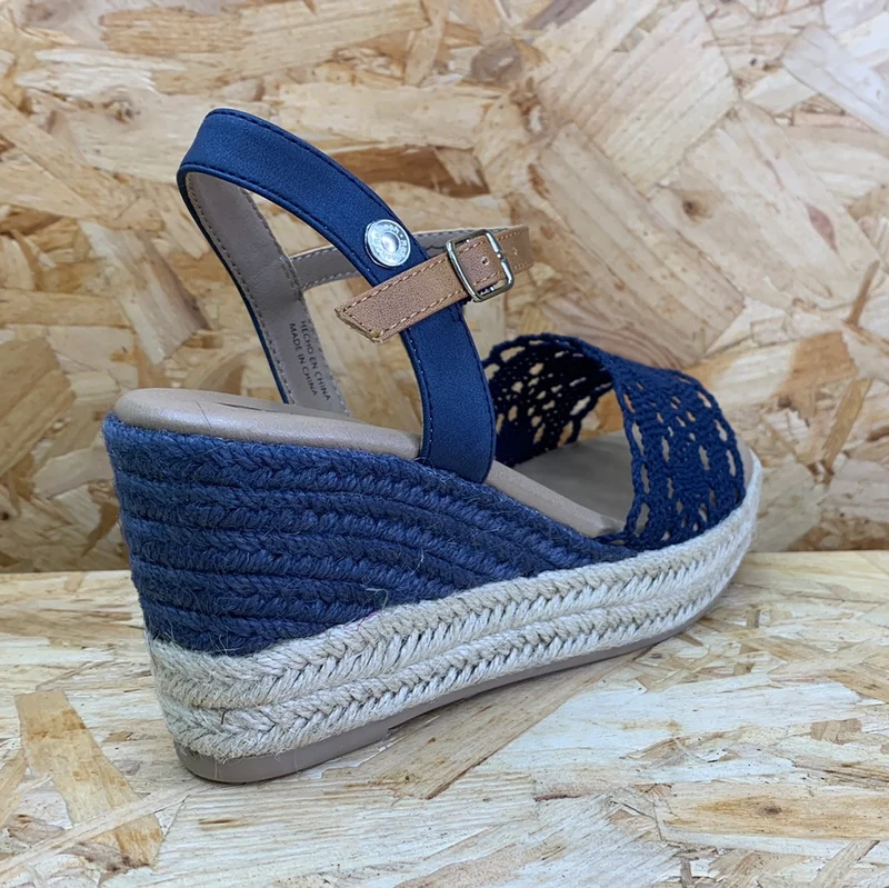 Refresh Mode-Keilsandalen für Damen – Marineblau