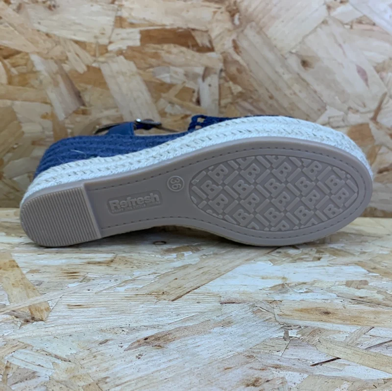 Refresh Mode-Keilsandalen für Damen – Marineblau