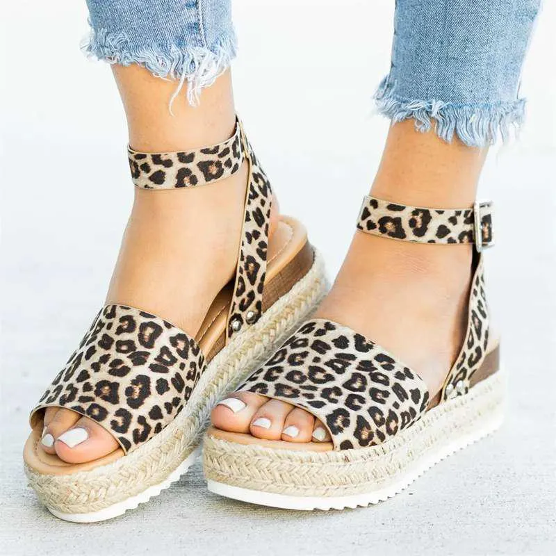 Ursula | Damen Plateau Keilsandaletten mit Espadrille Sohle